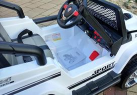 elektromobilis jeep - Elektrinis visureigis vaikams Jeep S2388, baltas - 1 nuotrauka