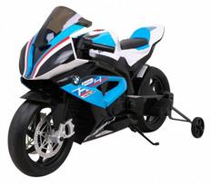vaikiskas motociklas - Vaikiškas elektrinis motociklas BMW HP4, mėlynas - 1 nuotrauka
