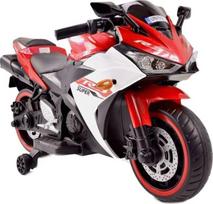 Vienvietis vaikiškas elektrinis motociklas N888, raudonas