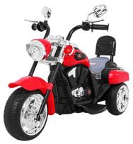 triratis elektrinis vaikams - Vaikiškas elektrinis motociklas NightBike Chopper, raudonas - 1 nuotrauka