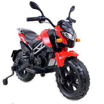 Vienvietis vaikiškas elektrinis motociklas Cross, raudonas