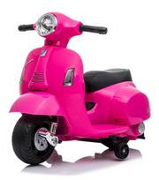 Vienvietis vaikiškas elektrinis motoroleris Vespa, rožinis