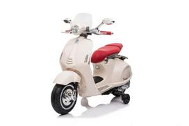 Vienvietis elektrinis motoroleris vaikams Vespa, baltas