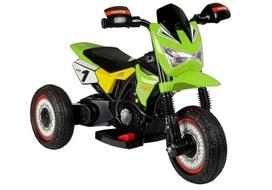 Vienvietis vaikiškas elektrinis motociklas, žalias