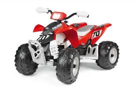 Vaikiškas vienvietis elektrinis keturratis Peg Perego Polaris Outlaw 330W 12V, raudonas