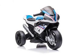 Vienvietis vaikiškas elektrinis motociklas BMW HP4, baltas