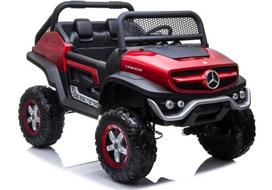 elektromobilis 4x4 vaikams - Vaikiškas elektrinis visureigis Mercedes Unimog 4 x 4, raudonas - 1 nuotrauka