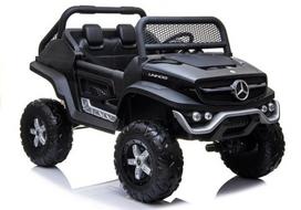 Vaikiškas elektrinis visureigis Mercedes Unimog 4 x 4, juodas