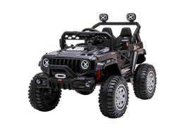 vaikiska dzipas - Dvivietis vaikiškas elektrinis automobilis Jeep Off Road 4x4, juodas - 1 nuotrauka