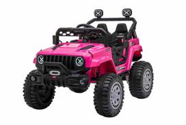 elektromobilis dvivietis dzipas - Dvivietis vaikiškas elektrinis automobilis Jeep Off Road 4x4, rožinis - 1 nuotrauka