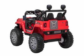 Dvivietis vaikiškas elektrinis automobilis Jeep Off Road 4x4, raudonas