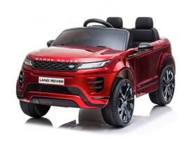 Vienvietis vaikiškas elektrinis Land Rover Evoque visureigis, raudonas