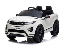 Vienvietis vaikiškas elektrinis Land Rover Evoque visureigis, balta
