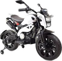 Vienvietis vaikiškas elektrinis motociklas CROSS DLS-01, baltas