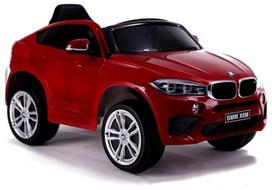 bmw x6 elektromobilis - Vaikiškas elektrinis visureigis BMW X6M, nudažytas raudonai - 1 nuotrauka