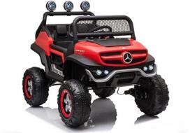 vaikiskas mercedes - Vaikiškas elektrinis visureigis Mercedes Unimog S, raudonas - 1 nuotrauka