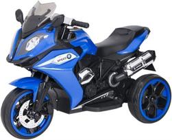Vienvietis vaikiškas elektrinis motociklas Speed 01300ST, mėlynas