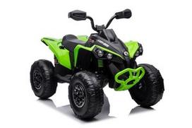 Vaikiškas elektrinis keturratis Lean Toys Quad CAN-AM Renegate, juoda/žalia