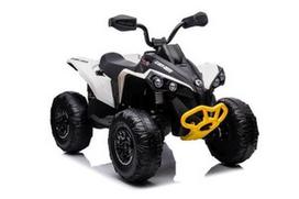 Vaikiškas elektrinis keturratis Lean Toys Quad CAN-AM Renegate, balta/juoda