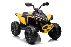 Vaikiškas elektrinis keturratis Lean Toys Quad CAN-AM Renegate, geltona