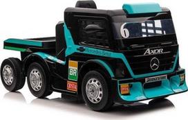 elektrinis su priekaba - Vaikiškas elektrinis sunkvežimis Lean Toys Mercedes 4245, mėlyna/juoda - 1 nuotrauka