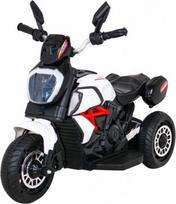 vaikams motociklas juodas - Vaikiškas elektrinis motociklas Ramiz Fast Tourist, balta/juoda - 1 nuotrauka