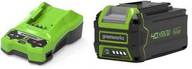 akumuliatoriu pakrovejas - Akumuliatorius Greenworks GSK40B2; 40 V; 4,0 Ah; Li-ion + pakrovėjas - 2 nuotrauka
