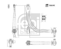 Vikšro valdymo svirtis FEBI BILSTEIN 186640