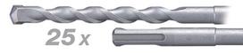 Grąžtas betonui Makita STANDARD; 10x160 mm; SDS-plus; 25 vnt.