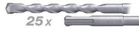 Grąžtas betonui Makita STANDARD; 8x160 mm; SDS-plus; 25 vnt.