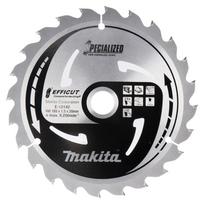 makita diskas 165 - Pjovimo diskas Makita E-12142 TCT; 165x1,5x20 mm; T24; 15° - 1 nuotrauka