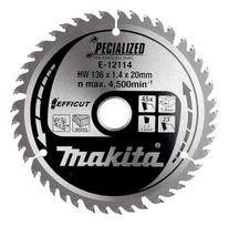 pjovimo diskas pjuklas medienai - Pjovimo diskas Makita E-12114; 136x1,4x20 mm; Z45; 23° - 1 nuotrauka