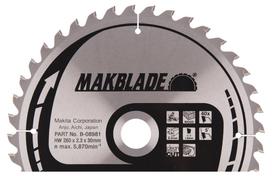 Pjovimo diskas medienai Makita; 260x2,3x30,0 mm; Z40; 5°