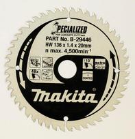 pjovimo diskas - Pjovimo diskas laminatui Makita; 136x1,4x20,0 mm; Z48; 10° - 1 nuotrauka