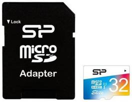 Silicon Power Elite Colorful 32GB, Class UHS-1, SD adapter, Micro SDHC