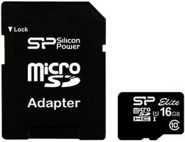 Silicon Power Elite 16GB, Class UHS-I, SD adapter, Micro SDHC