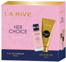 LA RIVE rinkinys moterims HER CHOICE (parfumotas vanduo 100 ml+dušo želė 100 ml)