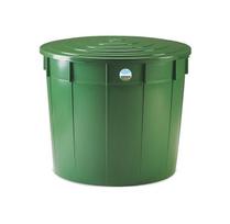 rankis - Plastikinė vandens talpa su dangčiu ir kraneliu, 500l, žalia - 1 nuotrauka