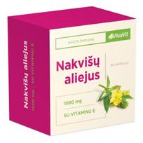 VIVAVIT nakvišų aliejus 1000 mg su vitaminu E, 90 kaps.