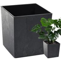 JUKA 250x250 ECO perdirbtas puodas - juodas betonas LA552-71 LAMELA