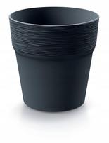 Apvalus plastikinis puodas antracito spalvos 15 cm Furu