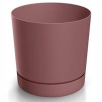 Puodas su marsalos spalvos plastikiniu pagrindu 19,9 cm Tubo