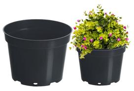 Plastikinis gamybos puodas juodas 1,5 l 15 cm