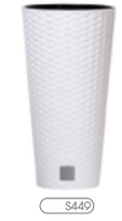 Prosperplast RATO puodas TUBUS 250mm balta - DRUX250-S449