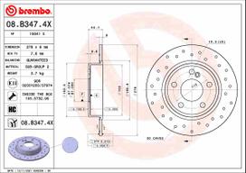 Stabdžių diskas Xtra (1 vnt.) Galas Tinka MERCEDES A (W176), B SPORTS TOURER (W246, W242), CLA (C117)