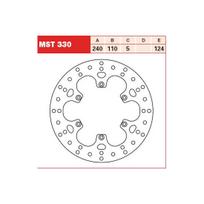 Stabdžių diskas MST330 Galas fiksuotas TRW 240/110/5mm/124mm
