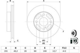 BOSCH stabdžių diskas 0986479G91 55311-84M00