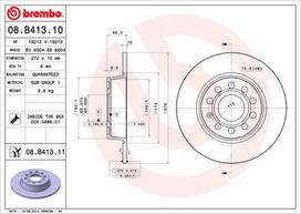 linas - Stabdžių diskas BREMBO 08.B413.11 - 1 nuotrauka