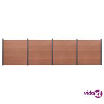 rudi segmentai - Tvoros segmento rinkinys, rudos spalvos, 699x186cm, WPC - 4 nuotrauka