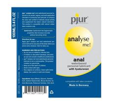 lubrikantas 100ml - Analinis lubrikantas pjur ANALYZE ME! Comfort, 100 ml - 5 nuotrauka